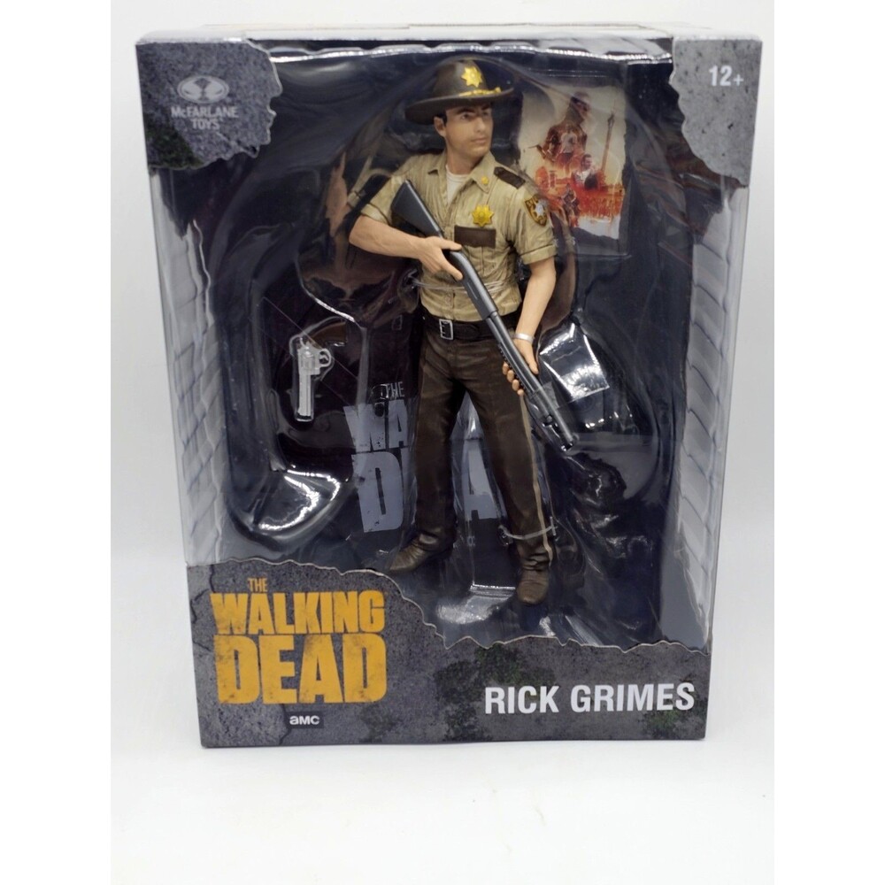 AMC The Walking Dead Rick Grimes 10" Posed Figure McFarlane Toys Season 1 NIB